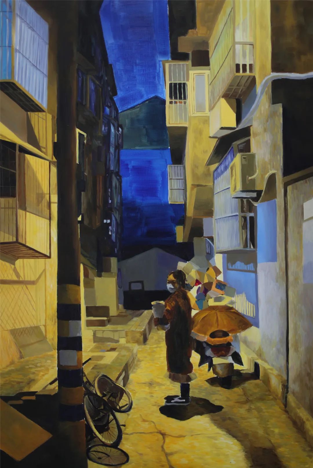 16班  作者:潘宇君  指导老师:陈德英  作品名称:小巷 2   材质:水彩